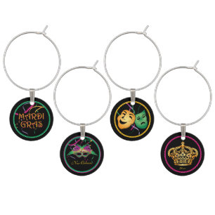 Mardi Gras Festival Wine Charm