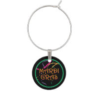 Mardi Gras New Orleans Wine Charms: New Orleans gift for wine