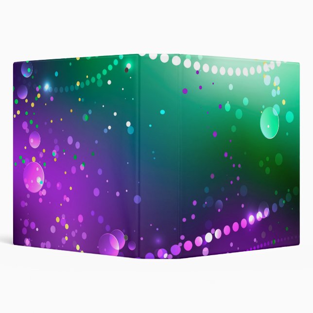 Mardi Gras Festive Purple Background 3 Ring Binder (Background)
