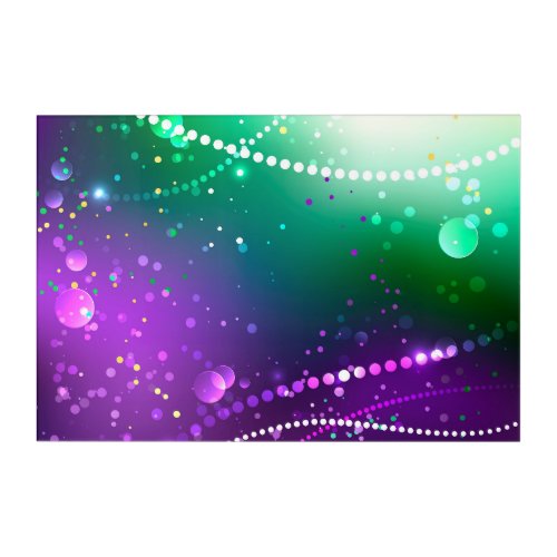 Mardi Gras Festive Purple Background Acrylic Print