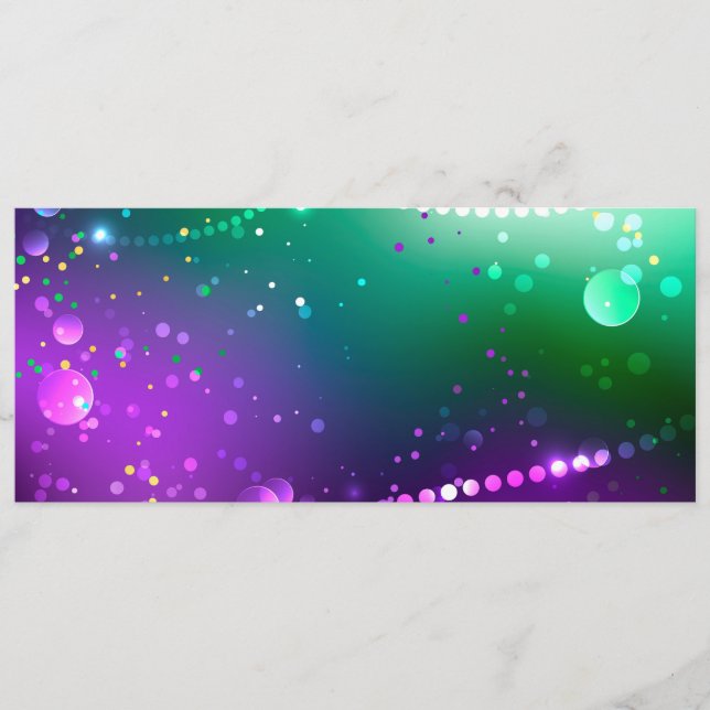 Mardi Gras Festive Purple Background Advice Card (Front)