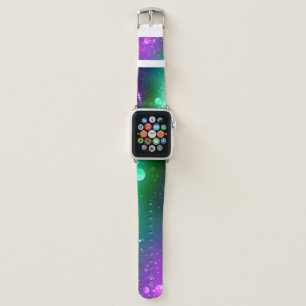 Mardi Gras Festive Purple Background Apple Watch Band