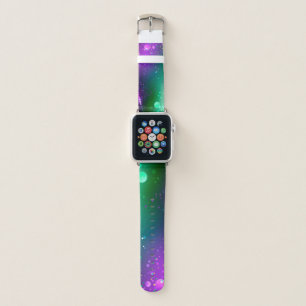 Mardi Gras Festive Purple Background Apple Watch Band