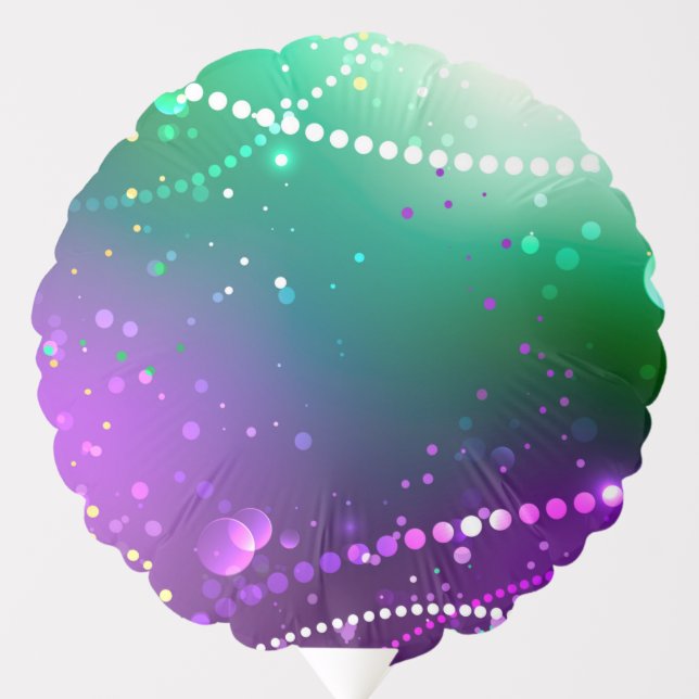 Mardi Gras Festive Purple Background Balloon (Front)