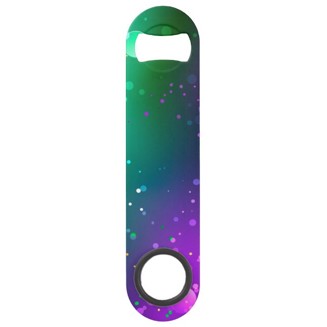 Mardi Gras Festive Purple Background Bar Key (Front)