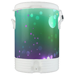 Mardi Gras Festive Purple Background Beverage Cooler