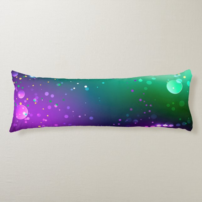 Mardi Gras Festive Purple Background Body Pillow (Front)