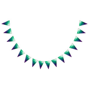 Mardi Gras Festive Purple Background Bunting Flags
