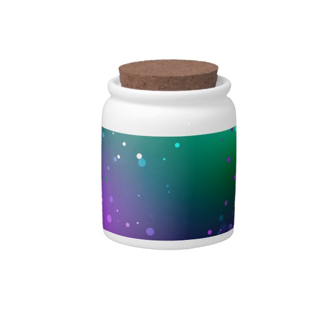 Mardi Gras Festive Purple Background Candy Jar (Front)