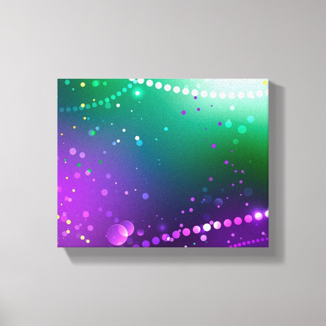 Mardi Gras Festive Purple Background Canvas Print (Front)