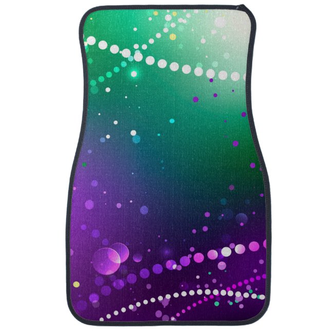 Mardi Gras Festive Purple Background Car Floor Mat (Front)