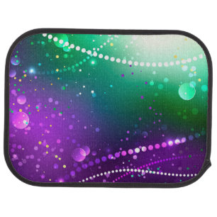 Mardi Gras Festive Purple Background Car Floor Mat