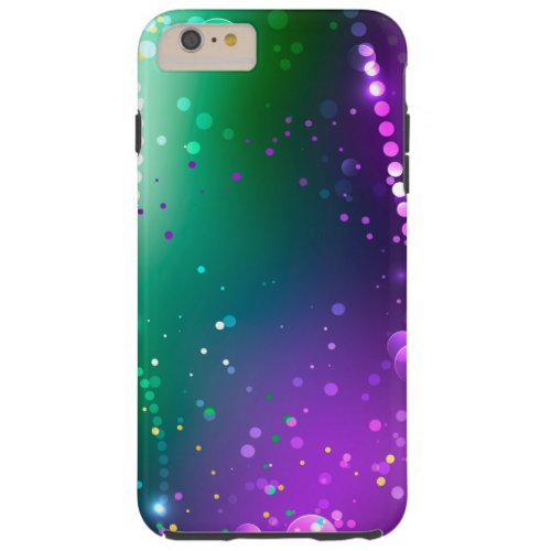 Mardi Gras Festive Purple Background Tough iPhone 6 Plus Case