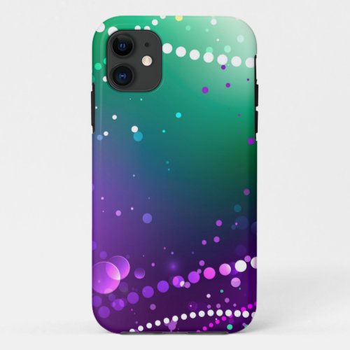 Mardi Gras Festive Purple Background iPhone 11 Case