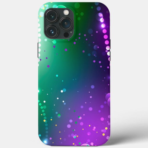 Mardi Gras Festive Purple Background iPhone 13 Pro Max Case