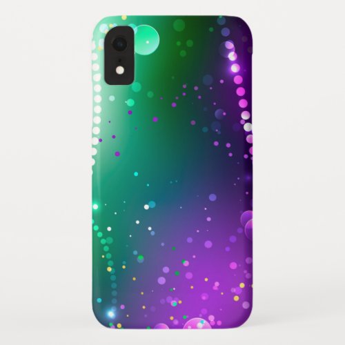 Mardi Gras Festive Purple Background iPhone XR Case