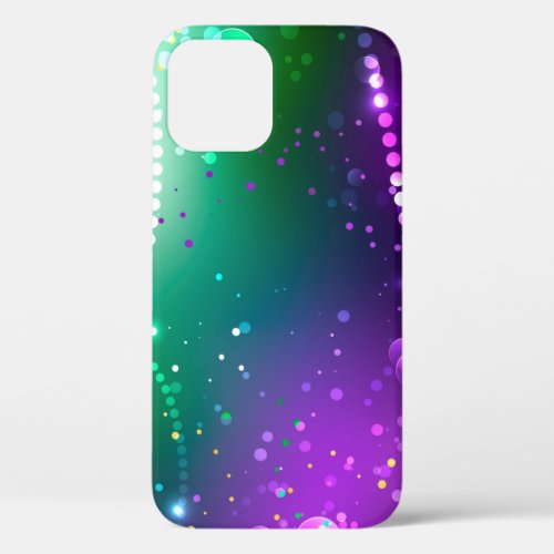 Mardi Gras Festive Purple Background iPhone 12 Case