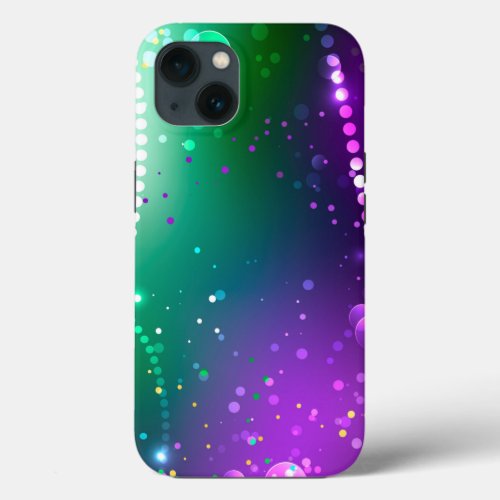 Mardi Gras Festive Purple Background iPhone 13 Case