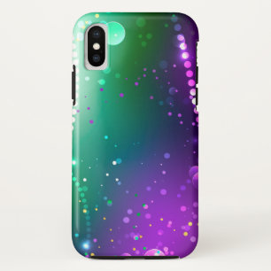 Mardi Gras Festive Purple Background iPhone XS Case