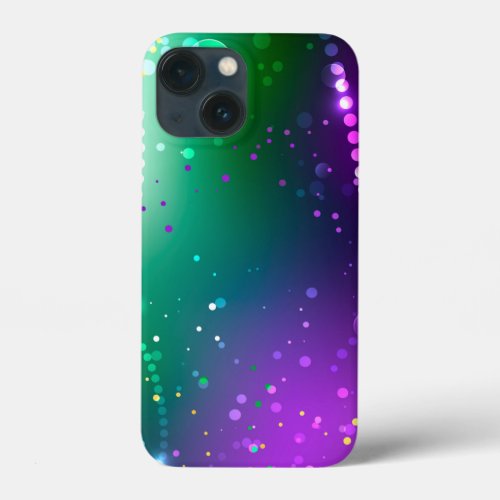 Mardi Gras Festive Purple Background iPhone 13 Mini Case