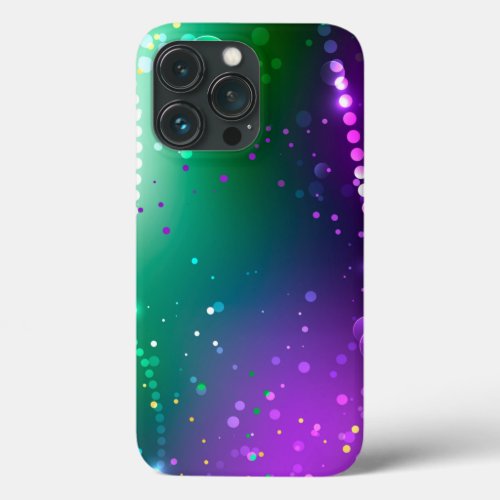 Mardi Gras Festive Purple Background iPhone 13 Pro Case