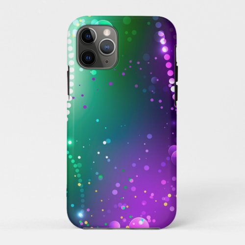 Mardi Gras Festive Purple Background iPhone 11 Pro Case