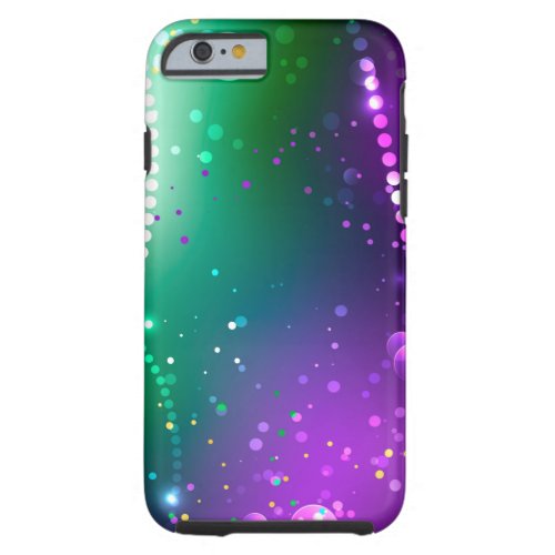 Mardi Gras Festive Purple Background Tough iPhone 6 Case