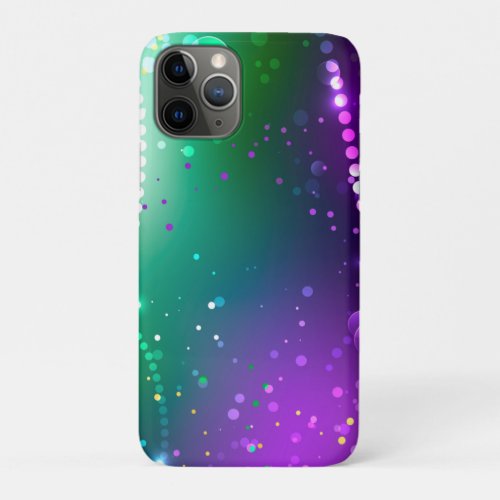 Mardi Gras Festive Purple Background iPhone 11 Pro Case