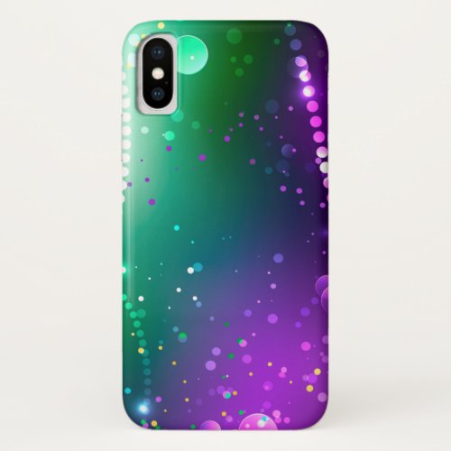 Mardi Gras Festive Purple Background iPhone XS Case