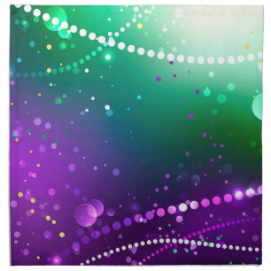 Mardi Gras Festive Purple Background Cloth Napkin