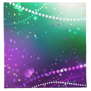 Mardi Gras Festive Purple Background Cloth Napkin