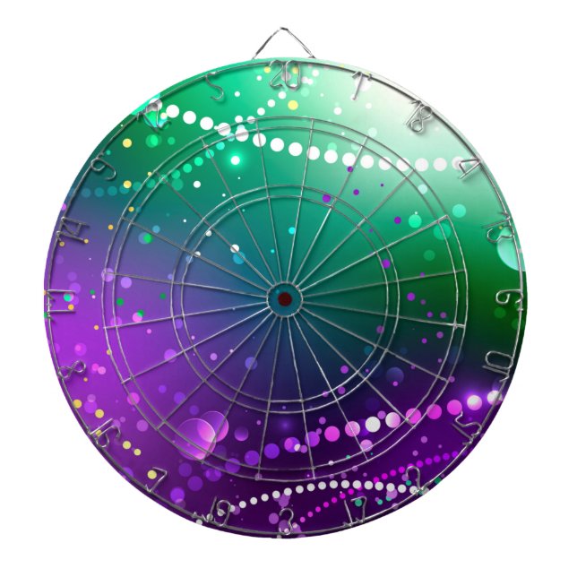 Mardi Gras Festive Purple Background Dart Board (Front)