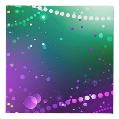 Mardi Gras Festive Purple Background Faux Canvas Print