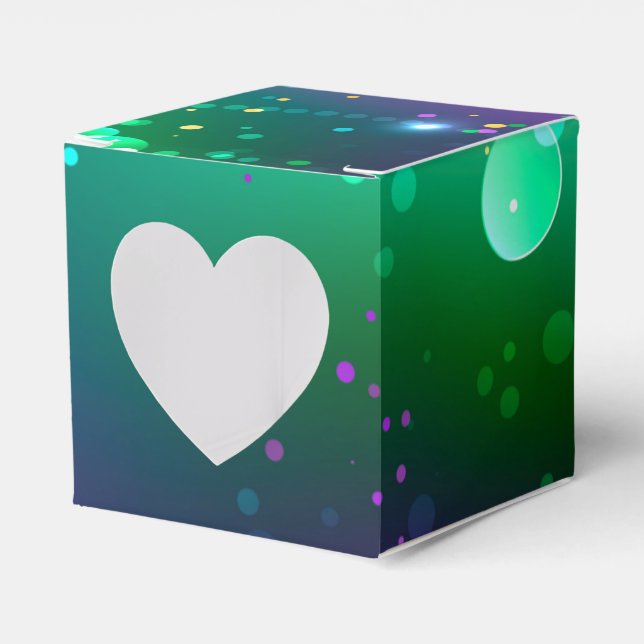 Mardi Gras Festive Purple Background Favor Boxes (Front Side)