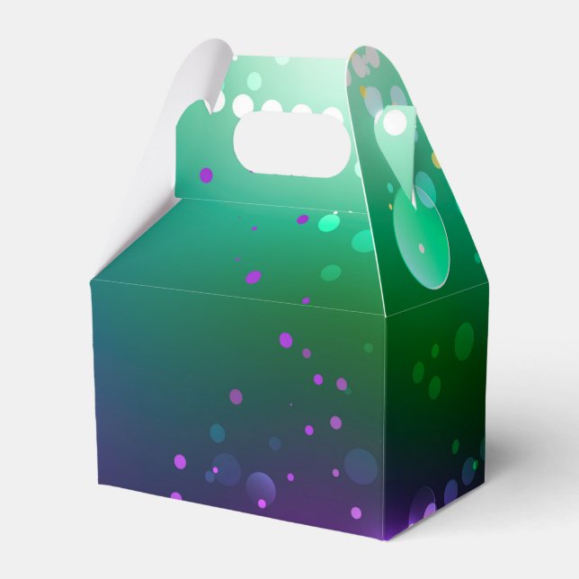 Mardi Gras Festive Purple Background Favor Boxes (Front Side)