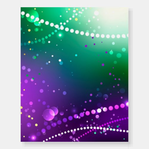 Mardi Gras Festive Purple Background Foam Board