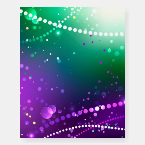 Mardi Gras Festive Purple Background Foam Board