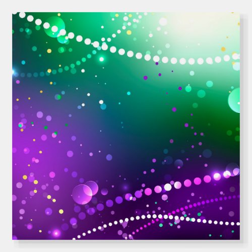 Mardi Gras Festive Purple Background Foam Board