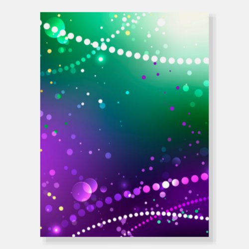 Mardi Gras Festive Purple Background Foam Board