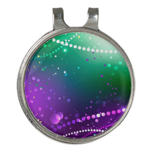 Mardi Gras Festive Purple Background Golf Hat Clip