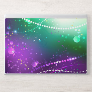 Mardi Gras Festive Purple Background HP Laptop Skin