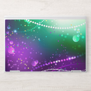 Mardi Gras Festive Purple Background HP Laptop Skin