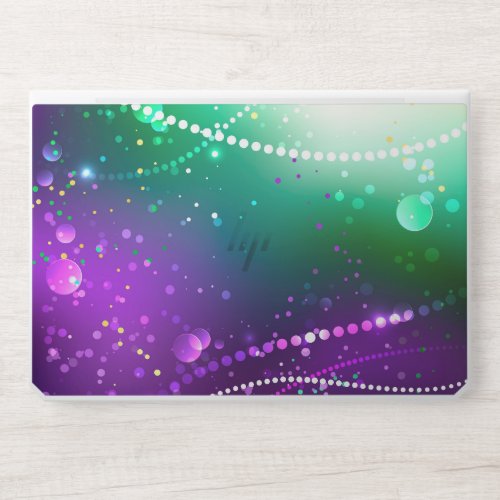 Mardi Gras Festive Purple Background HP Laptop Skin