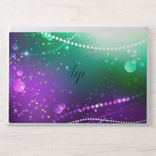 Mardi Gras Festive Purple Background HP Laptop Skin