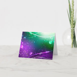 Mardi Gras Festive Purple Background Invitation