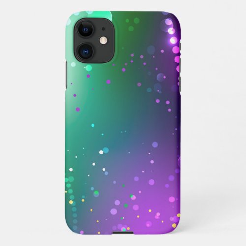 Mardi Gras Festive Purple Background iPhone 11 Case