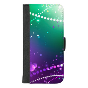 Mardi Gras Festive Purple Background iPhone 8/7 Plus Wallet Case