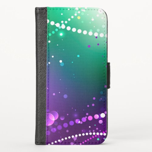 Mardi Gras Festive Purple Background iPhone X Wallet Case