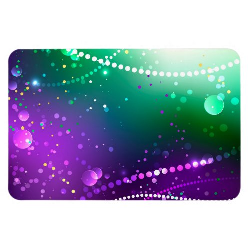 Mardi Gras Festive Purple Background Magnet
