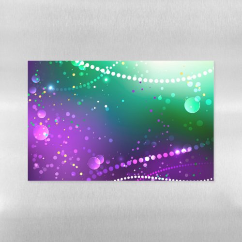 Mardi Gras Festive Purple Background Magnetic Dry Erase Sheet
